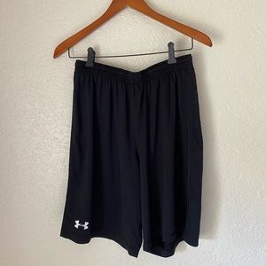 UA Solid Black Shorts (Loose Fit) (Medium & Large)